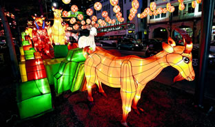 The lanterns are covered in a special fabric to enhance the light. ST PHOTOS: NEO XIAOBIN