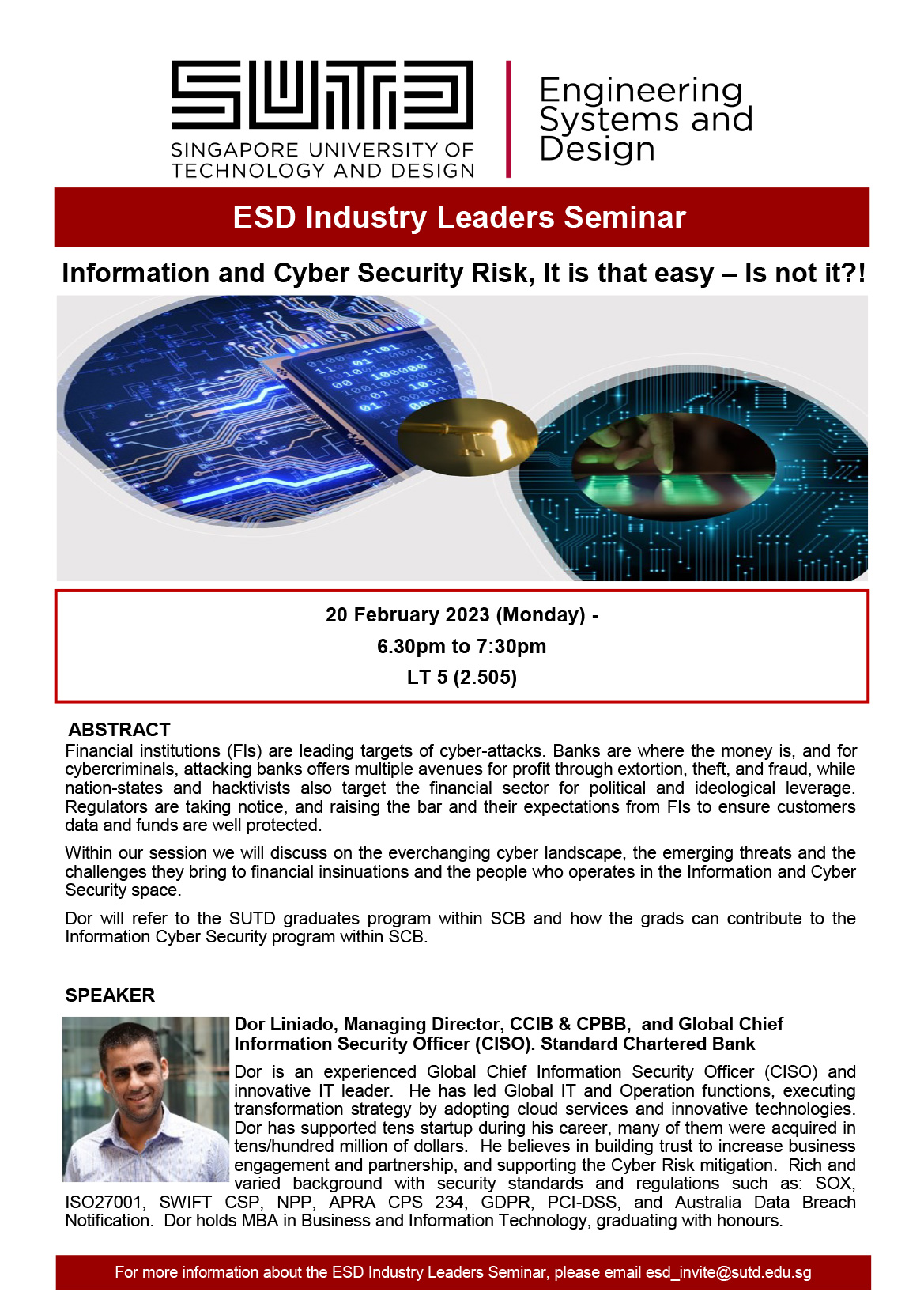 Dor Liniado Standard Chartered Bank - Information and Cyber Security Risk It is that easy Is not it