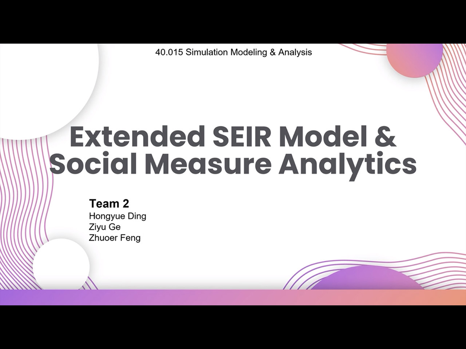 Extended SEIR Model amp Social Measure Analytics