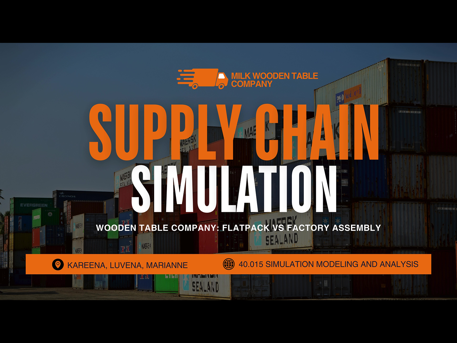Supply Chain Simulation for Wooden Table Company