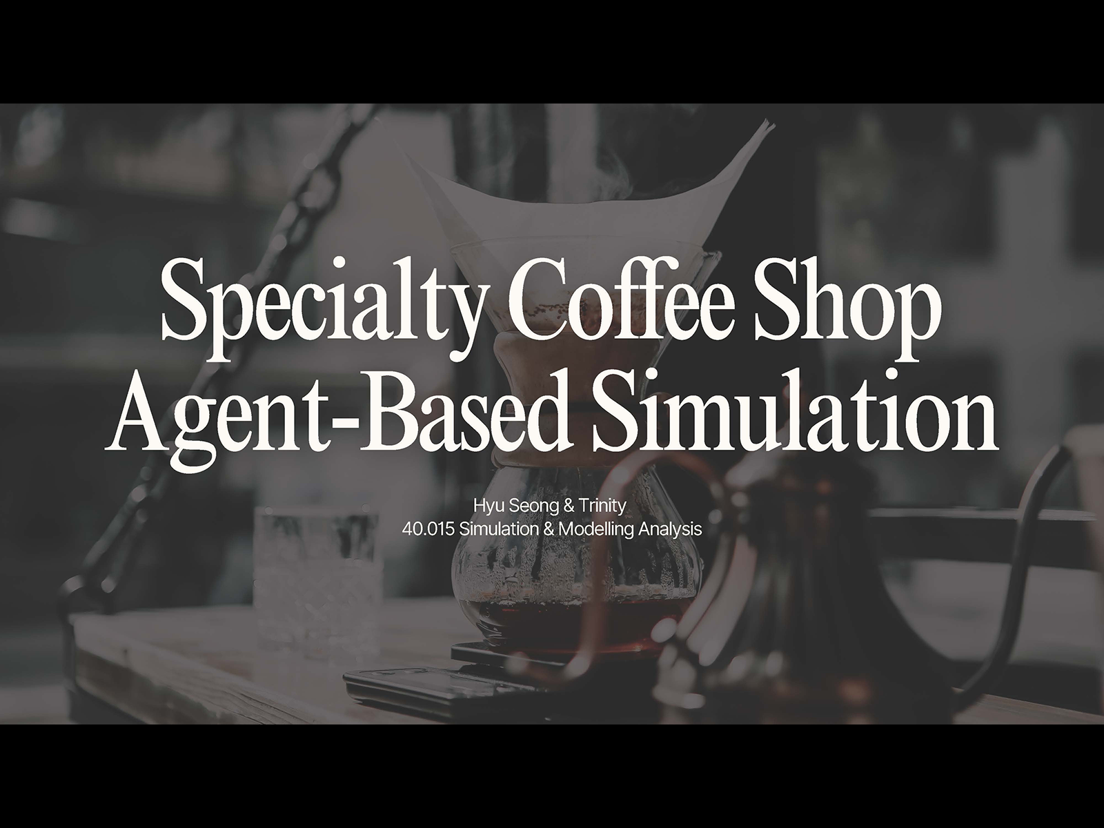 AgentBased Simulation of Specialty Coffee Shop Operations