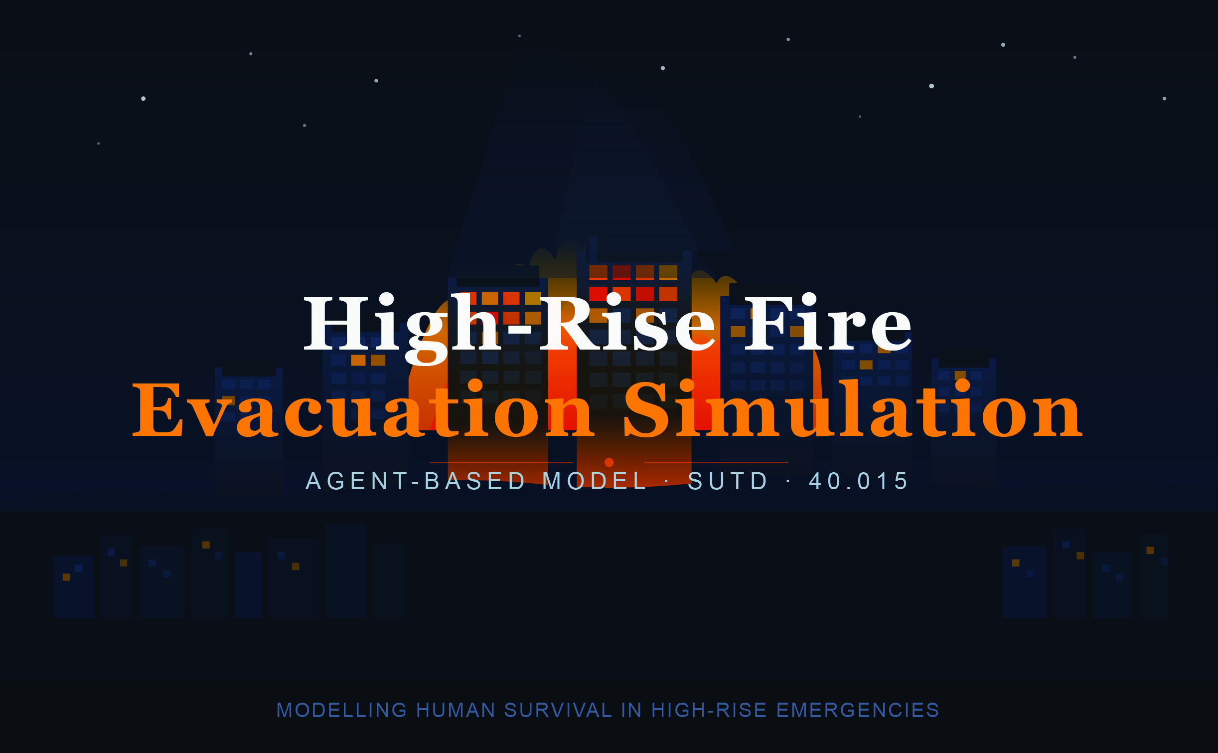 Emergent Dynamics in High-Rise Fire Evacuations Modelling Human Survival in High-Rise Emergencies