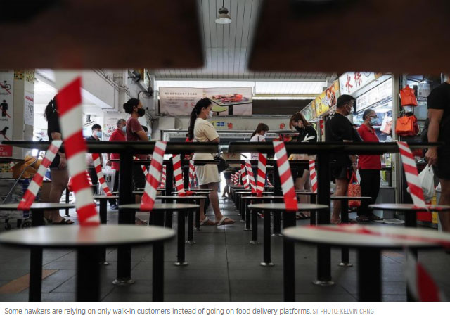 Slow business but some hawkers in Singapore still not on food delivery apps