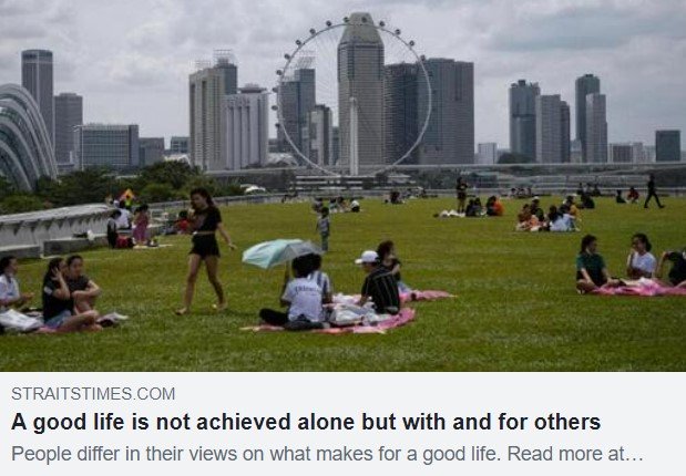 A good life is not achieved alone but with and for others