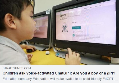 Children ask voice-activated ChatGPT Are you a boy or a girl