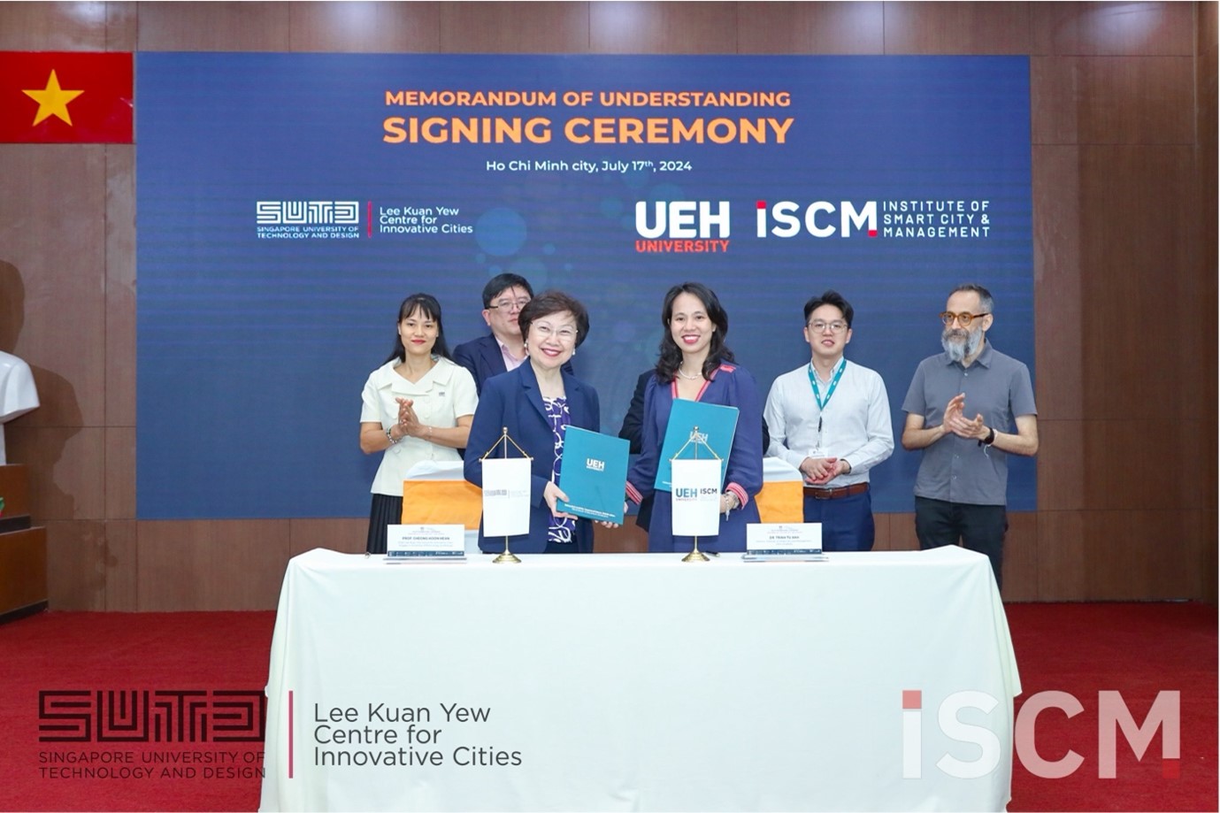 LKYCIC  SUTD signs MoU with the Institute of Smart City and Management University of Economics Ho Chi Minh
