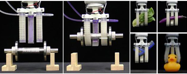 Multimaterial 3D printing used to develop fast response stiffness-tunable soft actuator