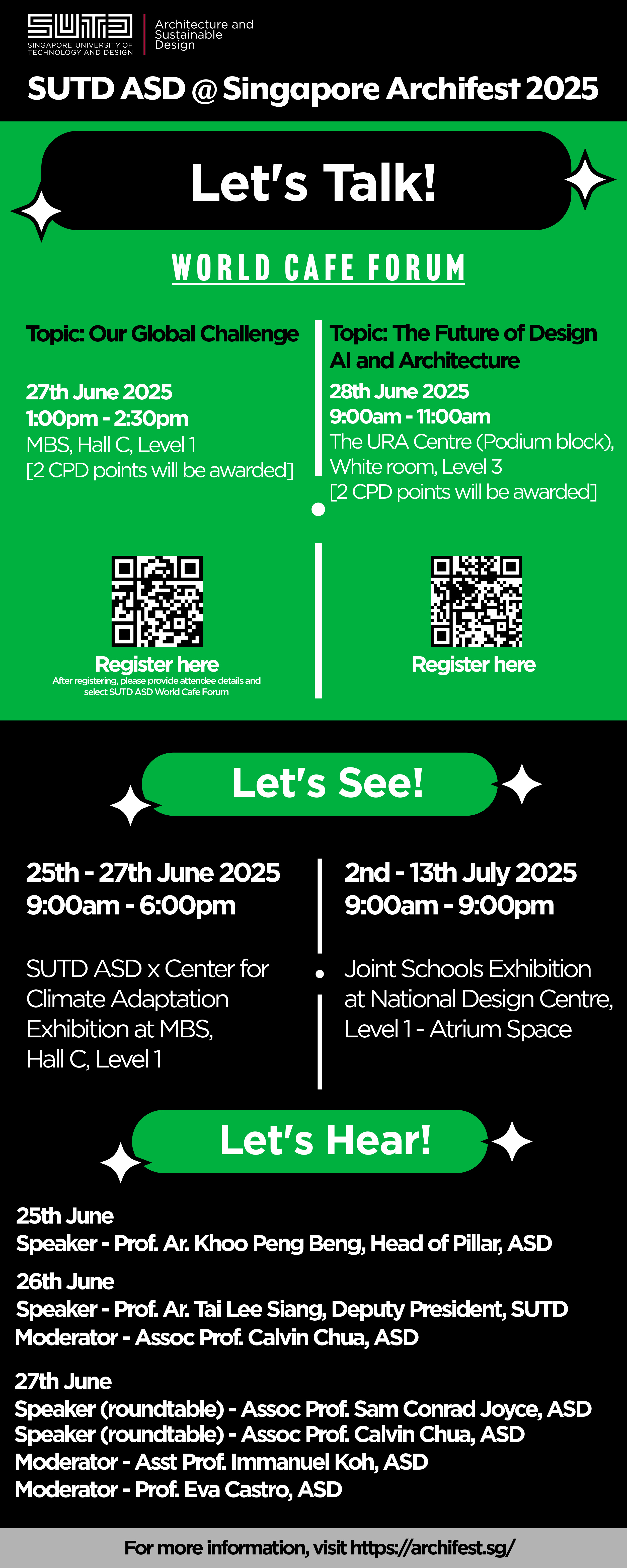 SUTD ASD  Singapore Archifest 2025