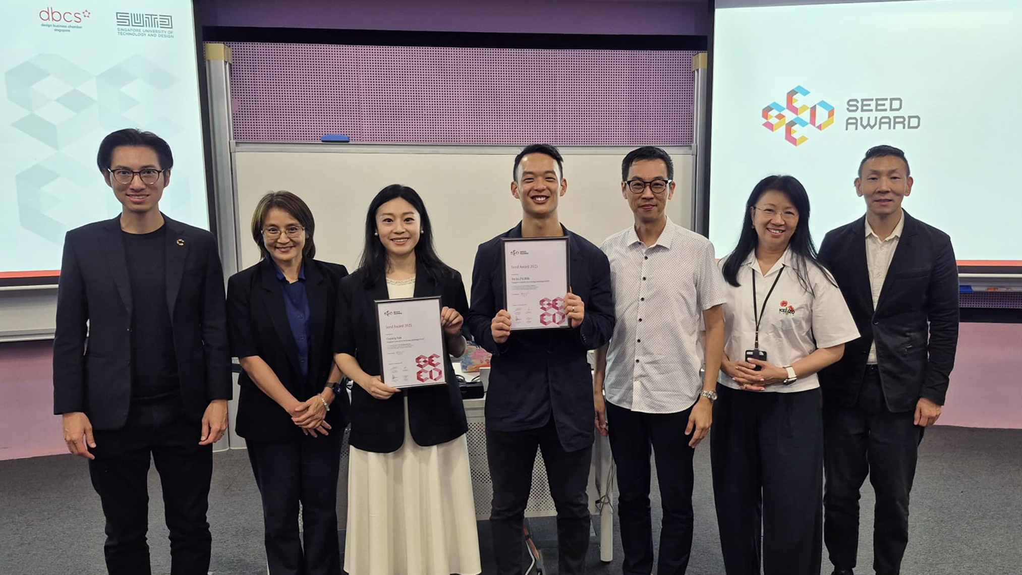 Two SUTD postgraduate students listed as Seed Award 2025 winners