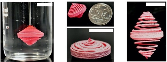 Unique method to fabricate freeform structures of thermoplastics in microparticulate gels